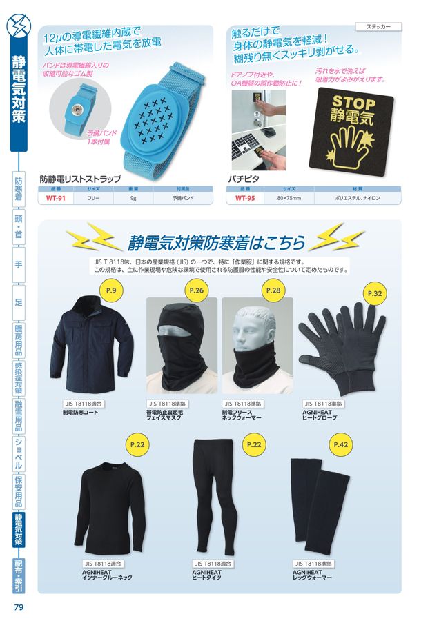 ユニットの防寒対策用品カタログNo.170P