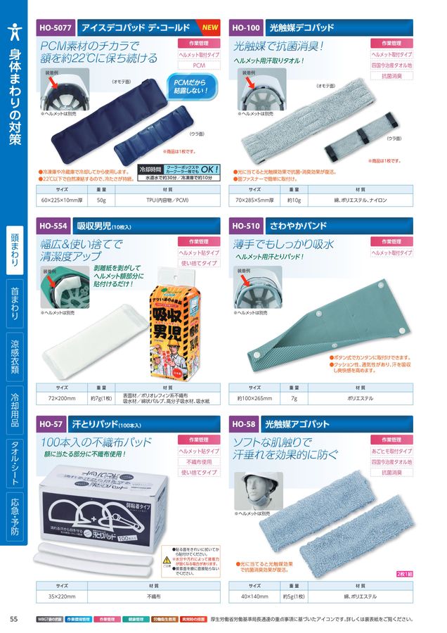 ユニットの熱中症予防対策用品カタログNo.166