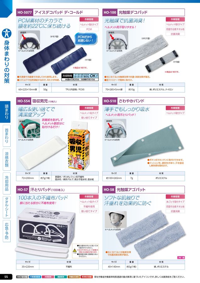 ユニットの熱中症予防対策用品カタログNo.166R